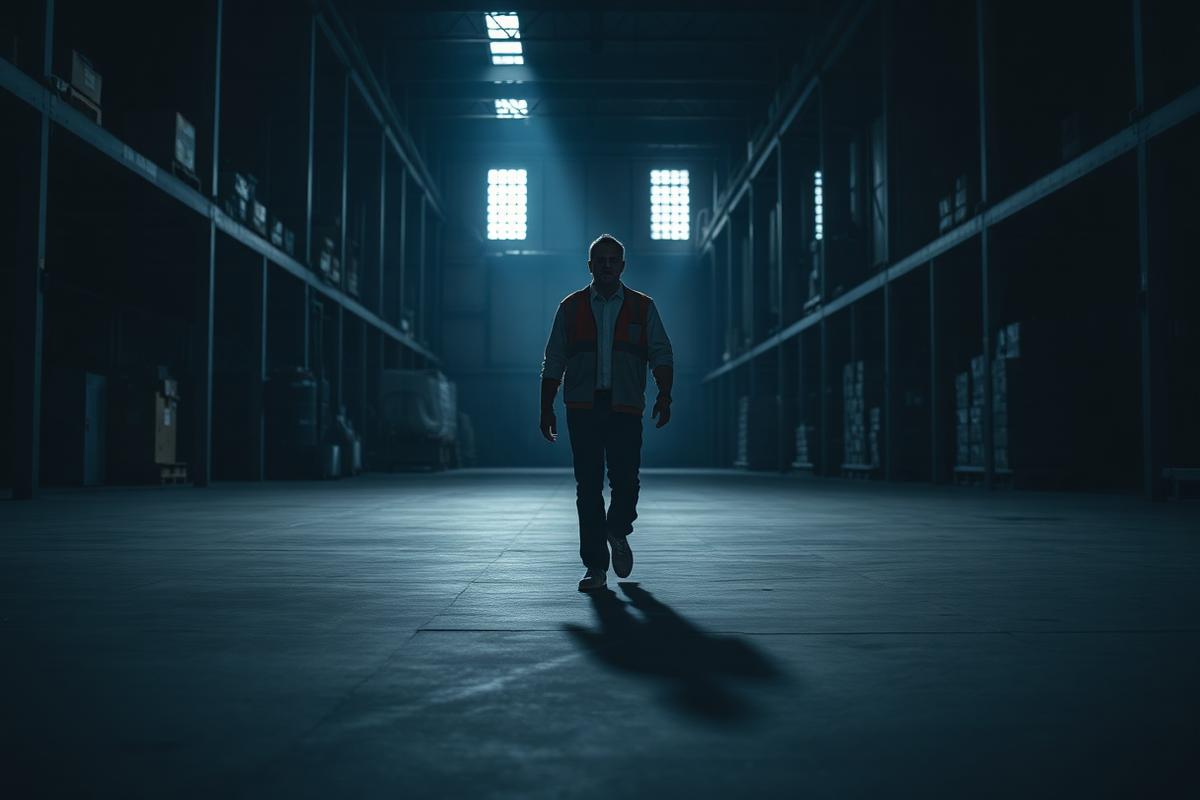 An owner walking through an industrial facility