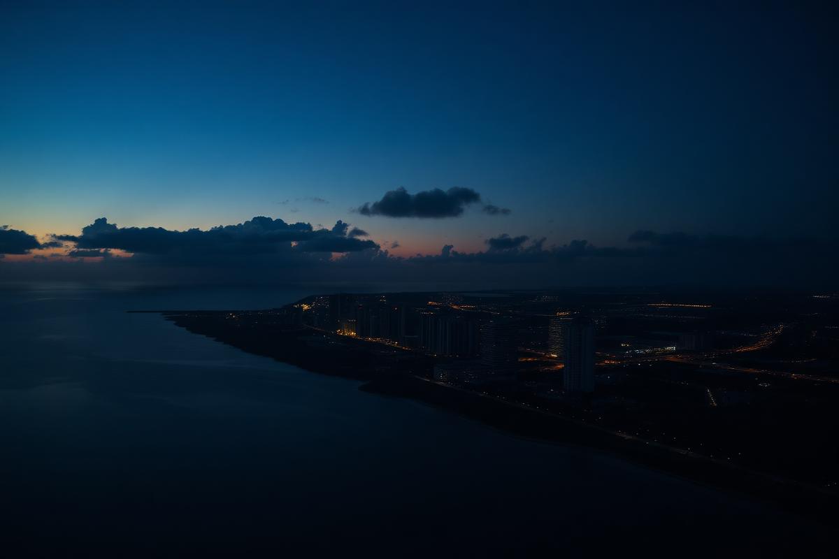 South Florida coastline at dusk